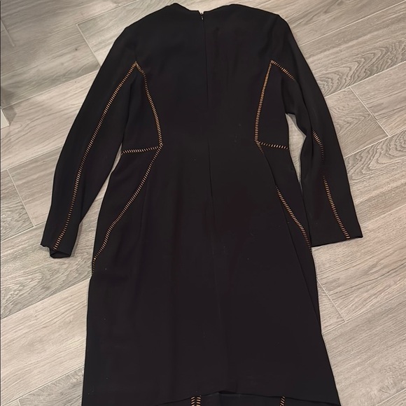 Rag & Bone Black Dress with Orange Stitch Detailing Size 6 - Picture 3 of 5